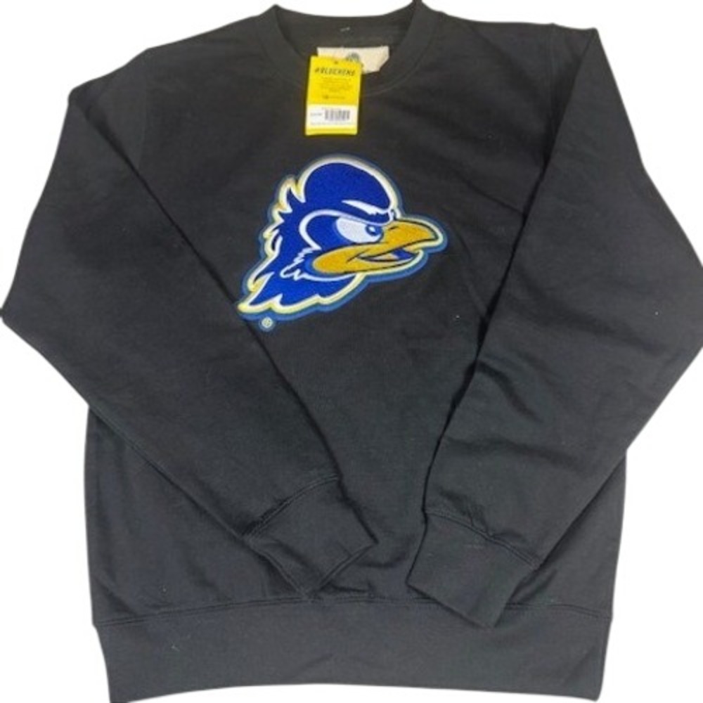 Blue Hens Authentics Sweatshirt Unisex S Delaware Mascot Embroidered Black NCAA